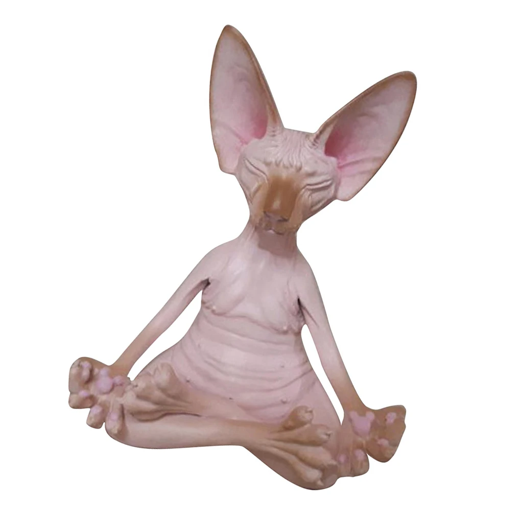 

Статуя декоративная в форме животного настольное украшение из смолы Йога без волос Скульптура Подарок, тип 2