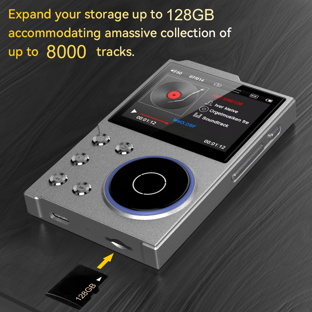 MP3-плеер 2 4-дюймовый экран без потерь DSD портативный цифровой аудиоплеер высокого