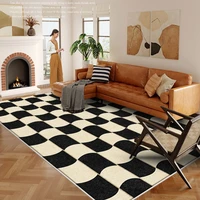 luxury living room large area carpet classic plaid line art design nordic premium fabric bedroom rug coffee table mat home decor