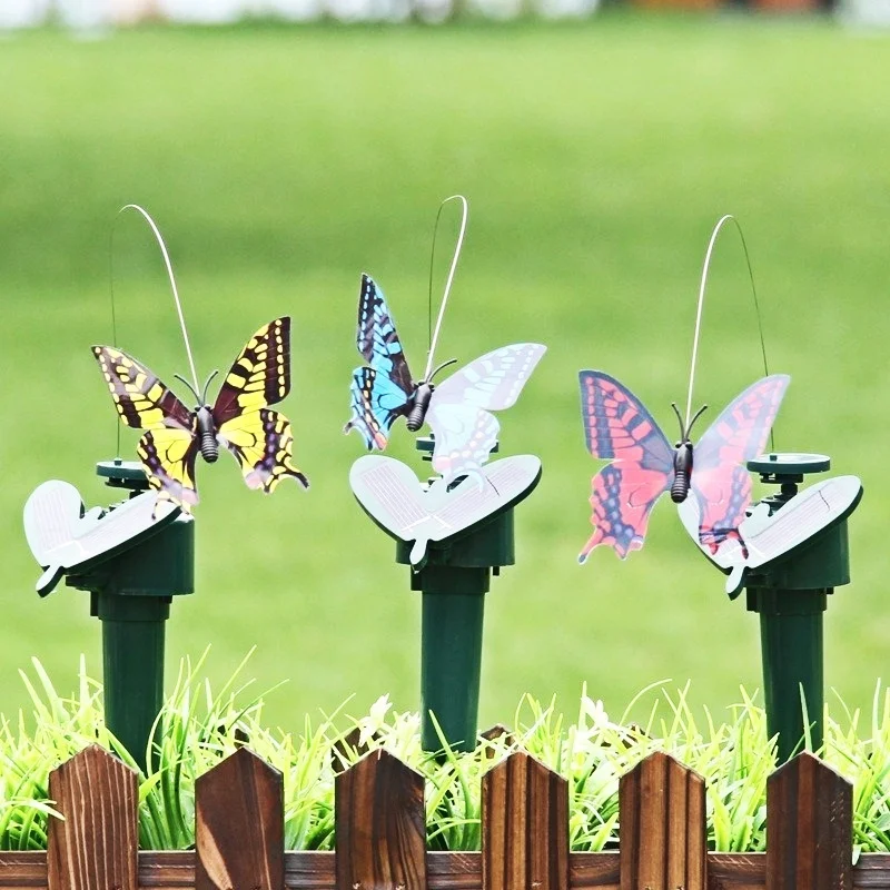 

Garden Butterfly and Hummingbird Decoration Solar Energy Flying Backyard Decoration Courtyard Lawn Home Accessory