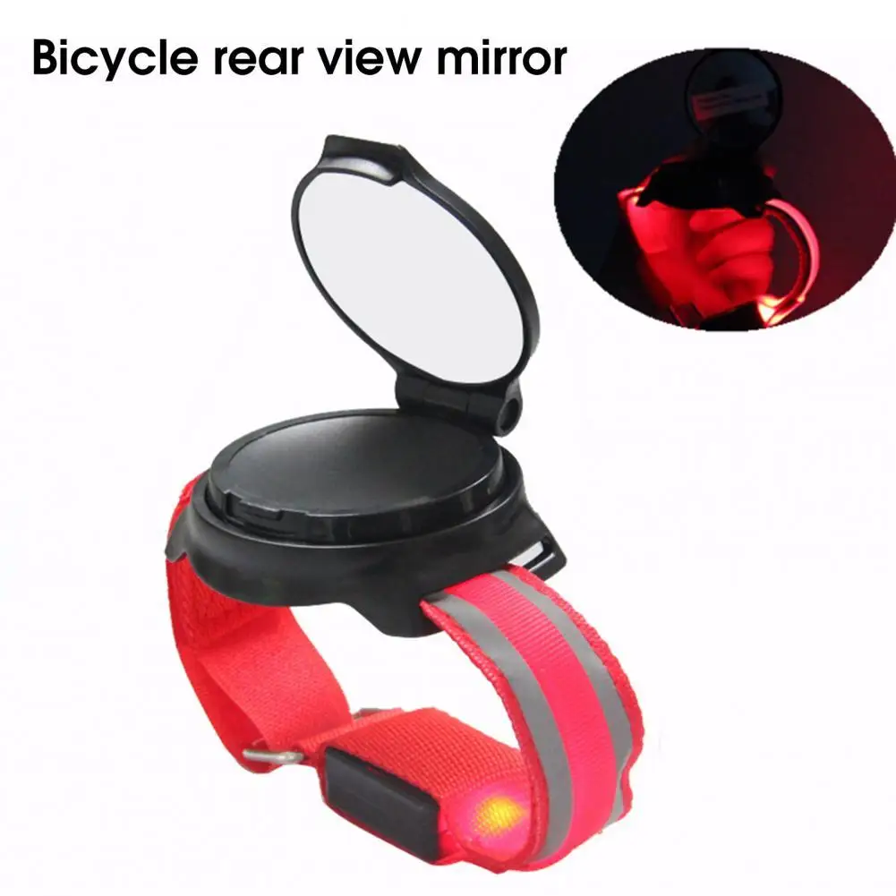 

Portable Bicycle Rearview Mirror Easy to Wear Elastic Band Accessories Bicycle Wrist Mirror for Road Bike