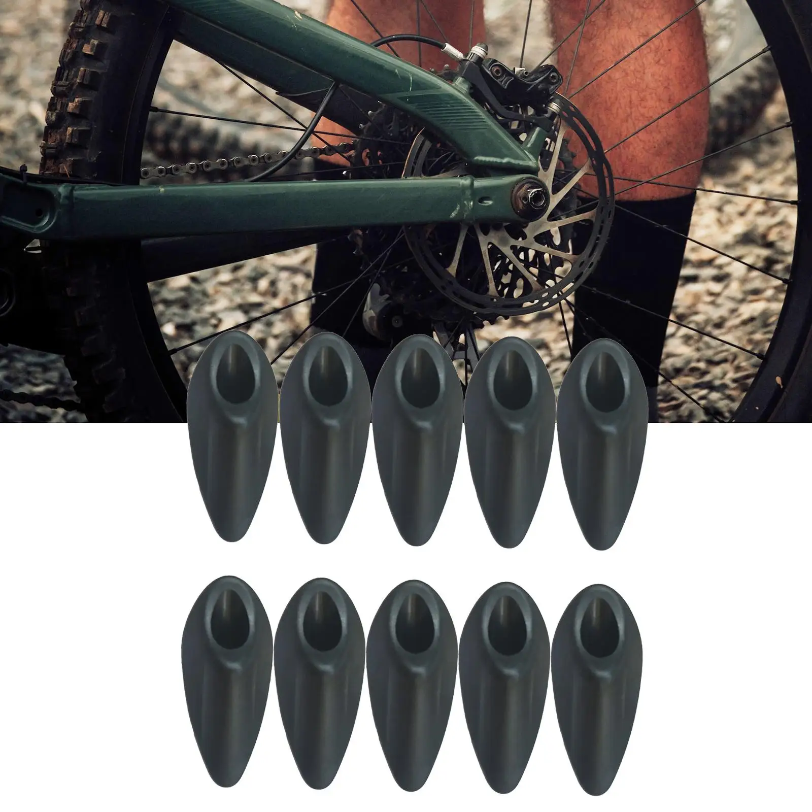

10 Pieces Bike Cable Clips Portable Frame Buckle Plastic for Folding Bike Brake