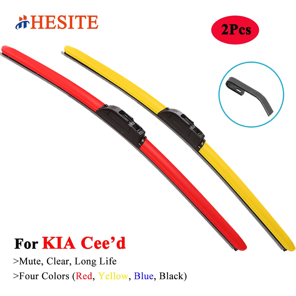 

HESITE Colorful Windshield Wiper Blades For KIA Ceed ED JD CE Hatchback Estate 1.6 2.0 2006 2009 2010 2012 2016 2019 2020 2021