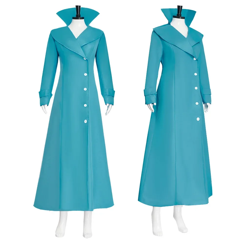 Женский костюм на Хэллоуин вечерний плащ Люси Уайлд синяя длинная куртка для