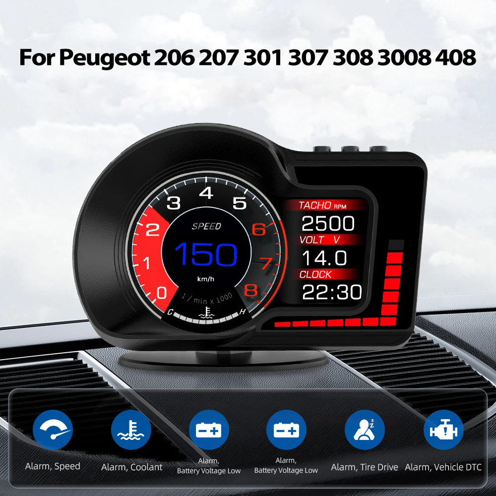 

бортовой компьютер obd2 F15 Автомобильный цифровой спидометр HUD OBD2 GPS дисплей на лобовом стекле автомобильные электронные аксессуары для Mitsubishi/Jeep/Ford/BMW после 2008 года