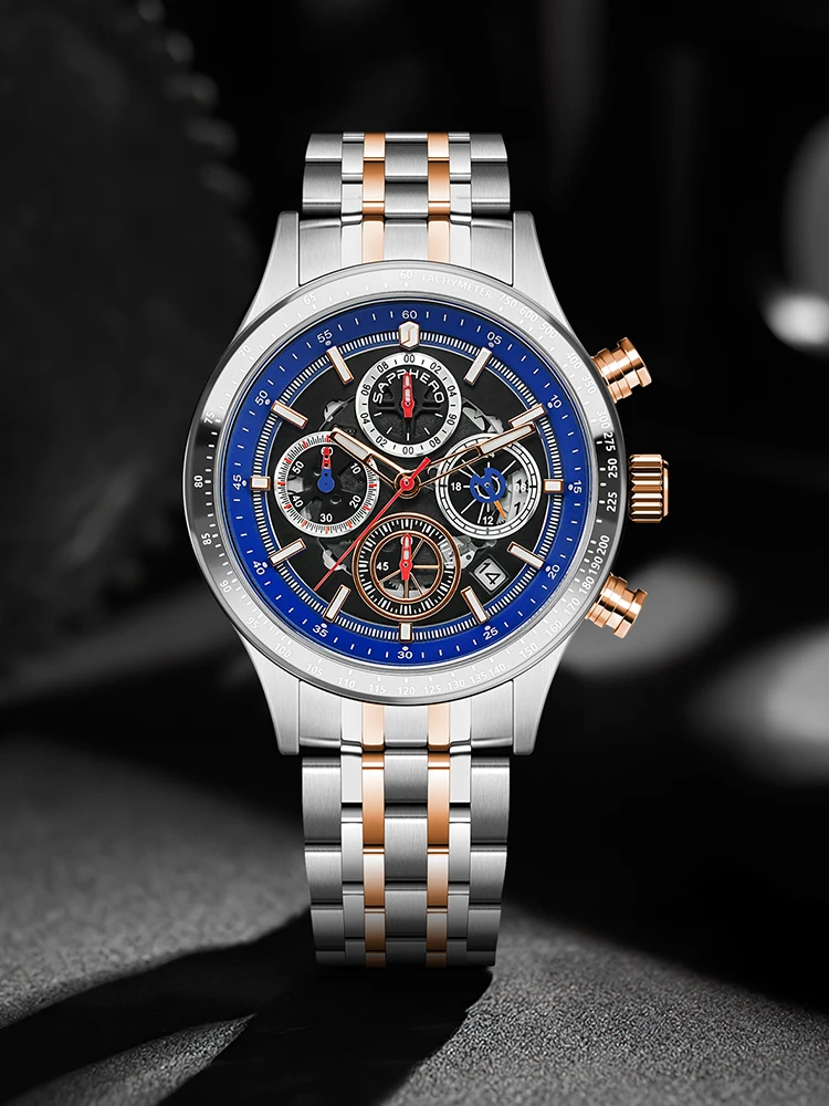 SAPPHERO мужские часы Элитные бренды механические стили кварцевые для мужчин 50 м