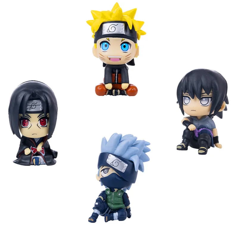 

8-9cm Naruto Figure Shippuden Uchiha Itachi Kakashi Date Sasuke Anime Doll Q Version PVC Decorative Collection Action Figure