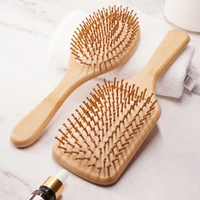 1pc wood hair comb professional healthy paddle cushion hair loss massage brush hairbrush comb scalp hair care bamboo comb