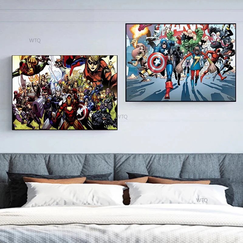 

Картина на холсте Marvel Мстители, персонаж супергероя, Капитан Америка, ретро плакаты и принты, Настенная картина, домашний декор для стен