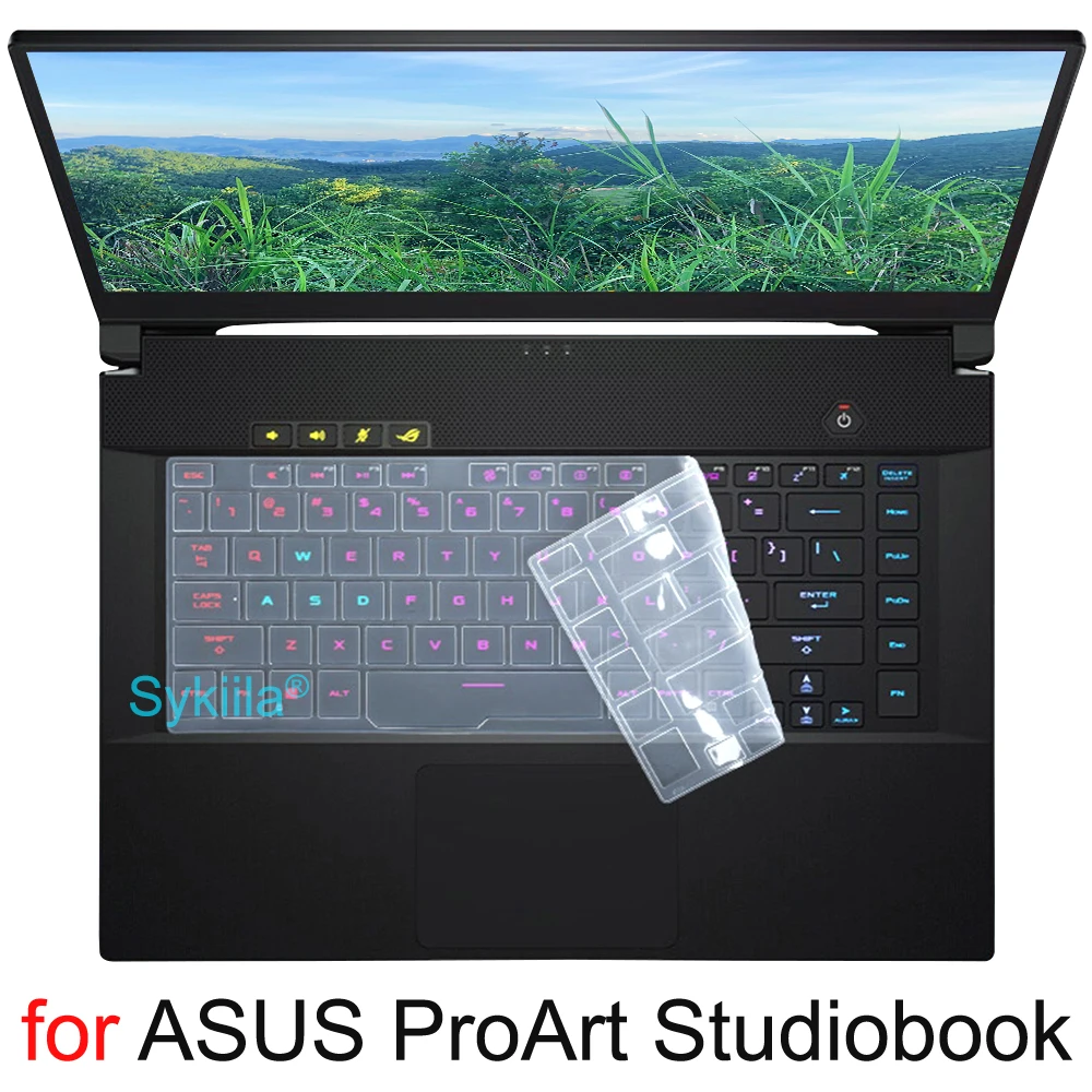 

Чехол для клавиатуры для ASUS Proart Studiobook 15 Pro 15 W500 H500, силиконовый защитный чехол, искусственная кожа, аксессуары 15,6