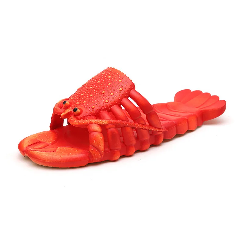 2022 New Fashion Lobster Slippers Men Funny Animal Flip Flops Cute Beach  Casual Shoes Unisex Big Size Soft Home Slippers - купить по выгодной цене |  AliExpress