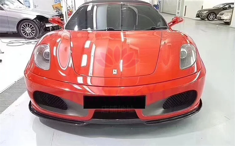 Фото Передний спойлер для Ferrari F430, задний диффузор, боковые юбки, брызговики, спойлер из углеродного волокна, комплект кузова в стиле HAMAN №4