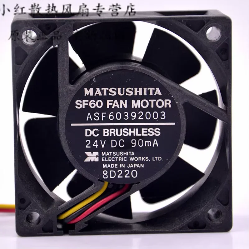 Серверный охлаждающий вентилятор Matsushita TSF612B2401 DC 24 В 90 мА 60x60x25 мм 3-проводной