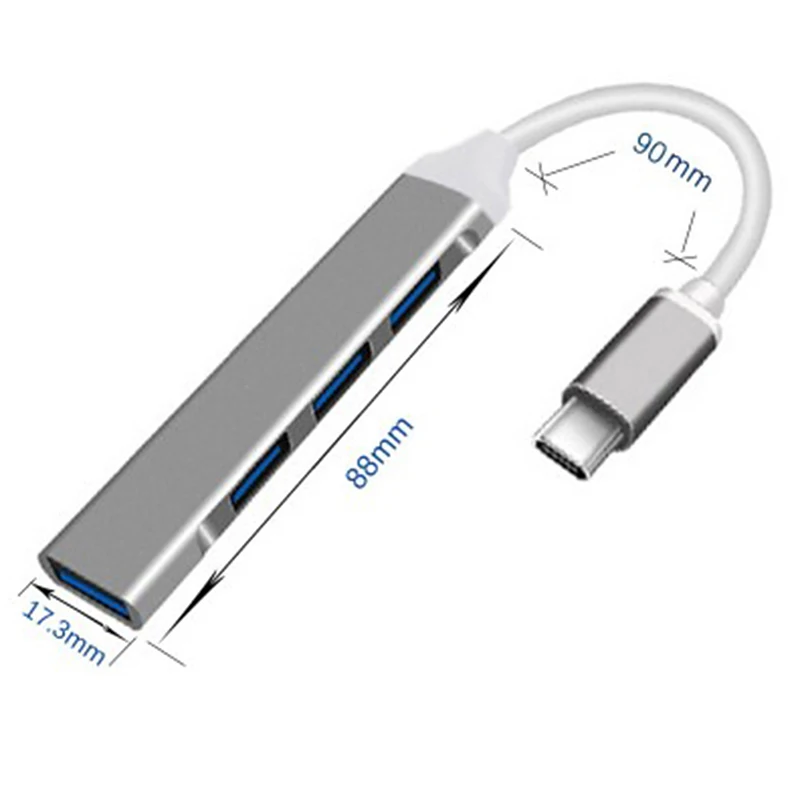 

Высокоскоростной 4-портовый USB-разветвитель типа C OTG для Lenovo, HUAWEI
