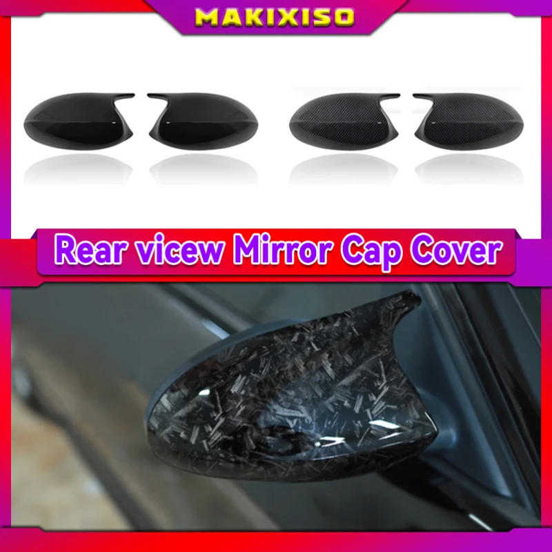 

2xMirror Cover E90 Car Side Door Rearview Side Mirror Cover Cap For BMW E90 E91 2005-2007 E92 E93 2006-2009 M3 Style E80 E81 E87