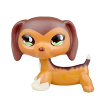 yasmine mini animal collect pet shop tan brow dachshund dog figure toy lps675