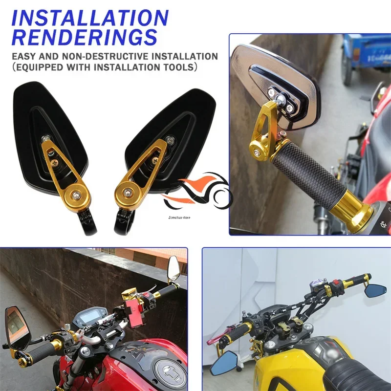 Для HONDA CB750 CB 750 HORNET 2023 7/8 &quot22 мм мотоциклетные зеркала заднего вида на руле YZFR1 YZFR3