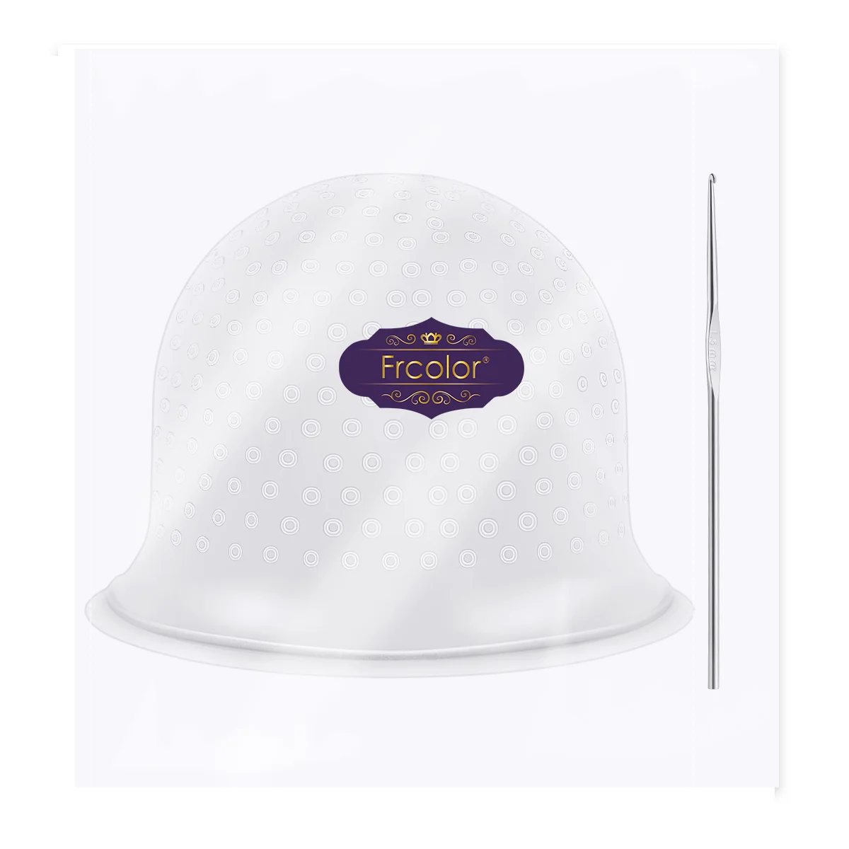 

Cap Highlighting Hair Dye Coloring Hooks Dyeing Salon Reusable Silicone Caps Staining Tools Multicolor