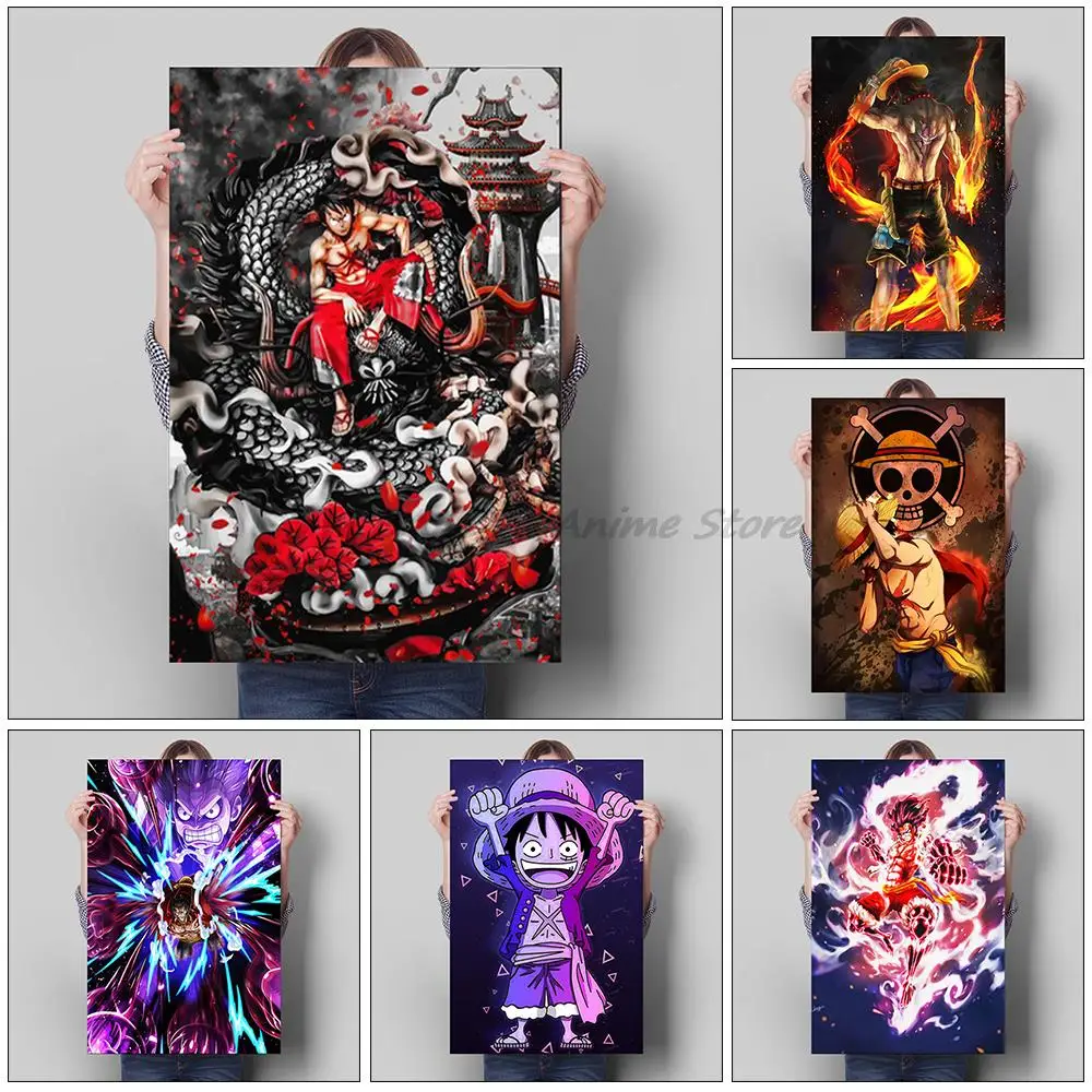 

Japanese anime figure one piece Canvas paintings Prints bandai anime luffy poster Pictures Room Decoration decoration chambre