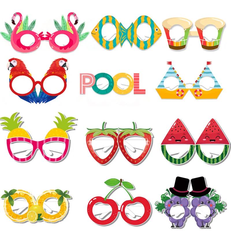 

Фруктовые бумажные очки для детей, набор из 12 штук