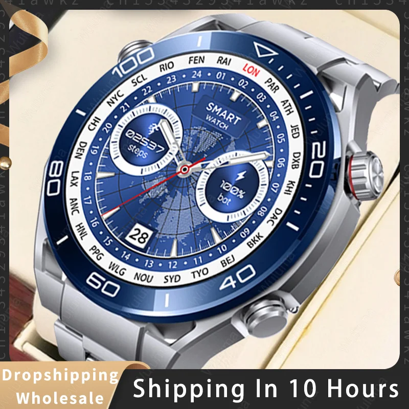 

2023 New NFC Compass Bluetooth Call Smartwatch GPS Tracker Motion Bracelet Fitness for Huawei Watches Ultimate Smart Watch Men