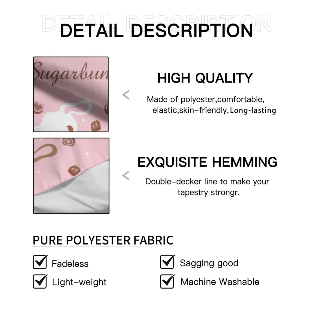 Сахарные кролики гобелен украшения для комнаты декор стен спальни