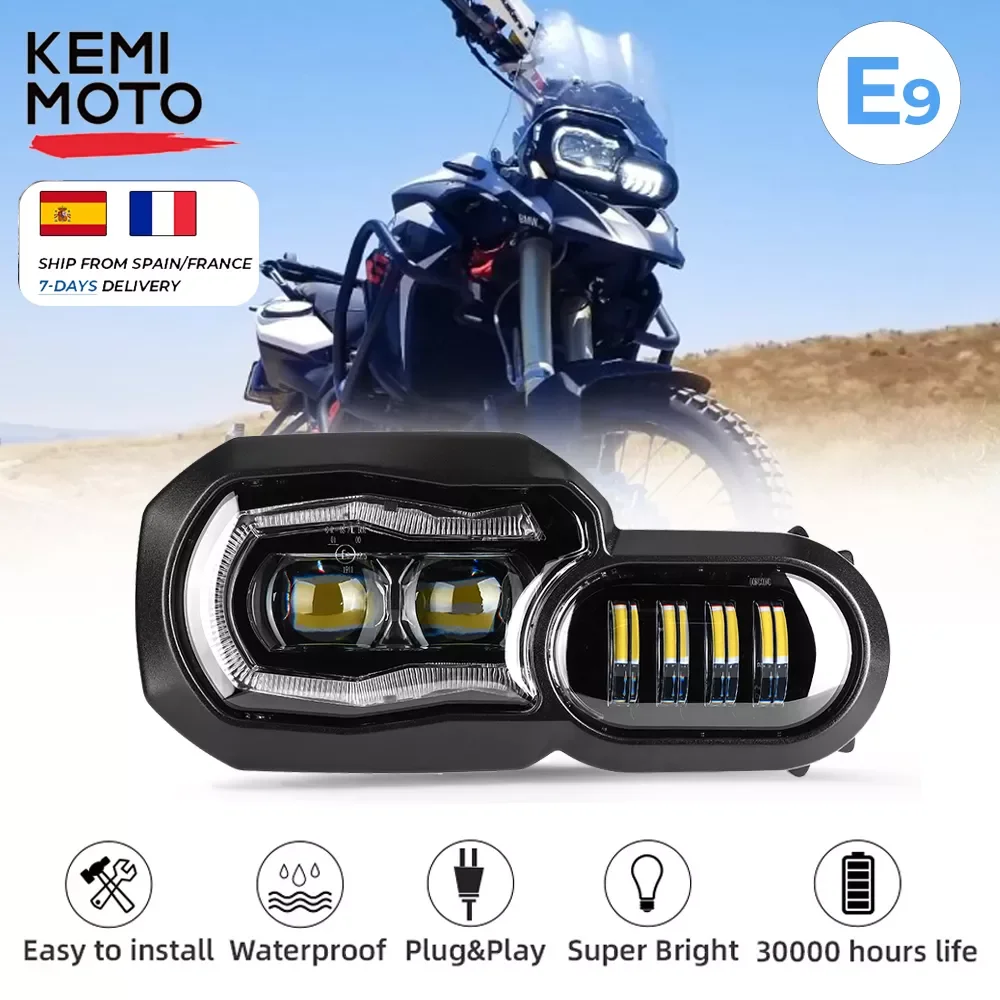 

Большая распродажа! Одобренные E-mark фары для BMW F650GS F700GS F800GS ADV F800R фары для мотоцикла светодиодный ные фары в сборе