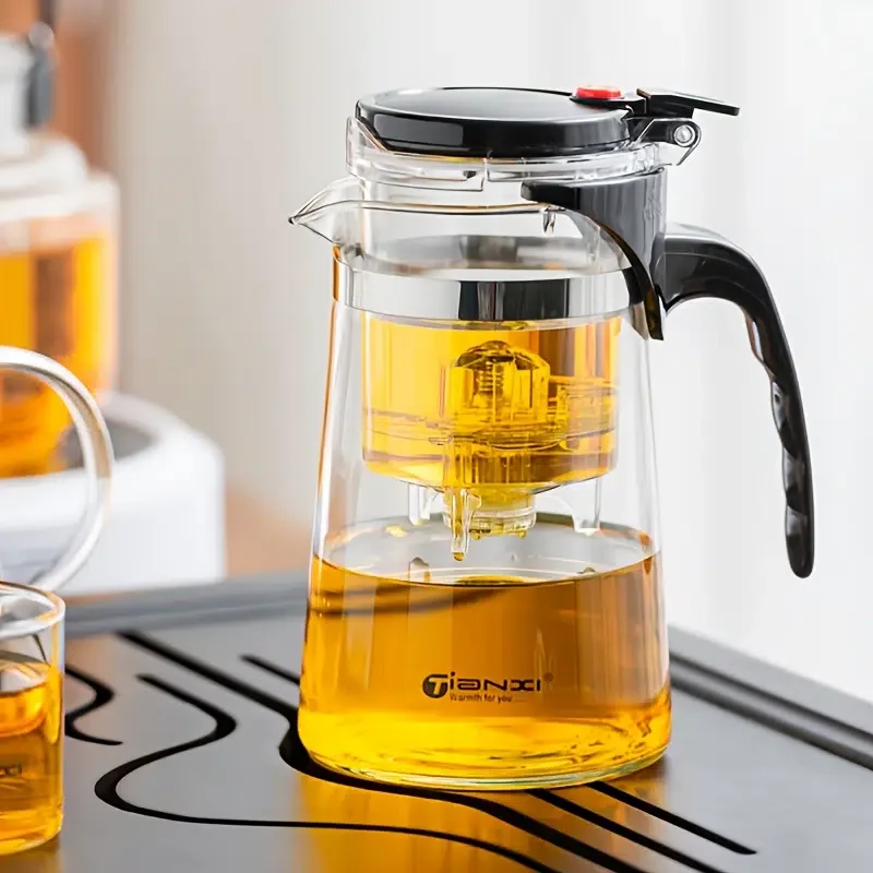 

Glass Tea Pot, 750ml/25.36oz, Tea Kettle With Infuser, Self-Control Tea Concentration