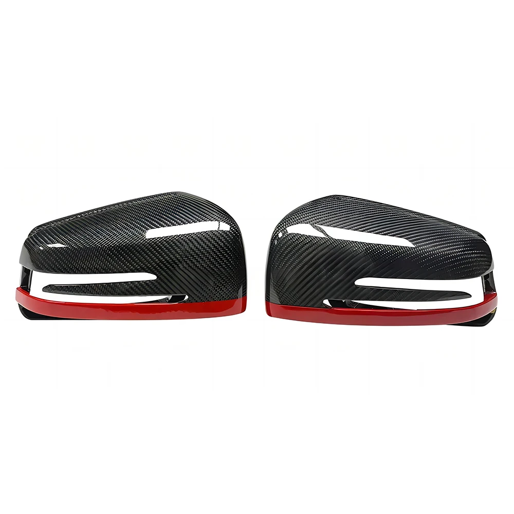 

Replacement Rearview Side Mirror Covers Cap For Mercedes Benz X204 X156 W218 GLK GLA CLS Class Red Real Carbon Fiber Shell