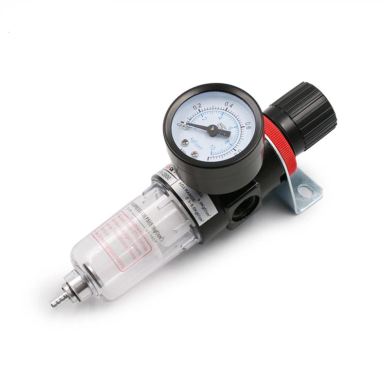 

Brand New Pneumatic Filter Air Treatment Unit Pressure Regulator Compressor Reducing Valve Oil Water Separation AFR2000 Gauge