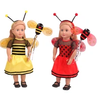doll dress little bee yellow red cartoon dress 18 inch american 43 cm doll american girl toy giftonly clothes