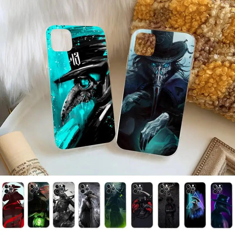

Plague doctor Phone Case For iPhone 14 11 12 13 Mini Pro XS Max Cover 6 7 8 Plus X XR SE 2020 Funda Shell
