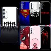 marvel avengers spider man for xiaomi redmi 10 note 9 10 pro 5g 9t 10s phone case liquid silicon soft coque black carcasa