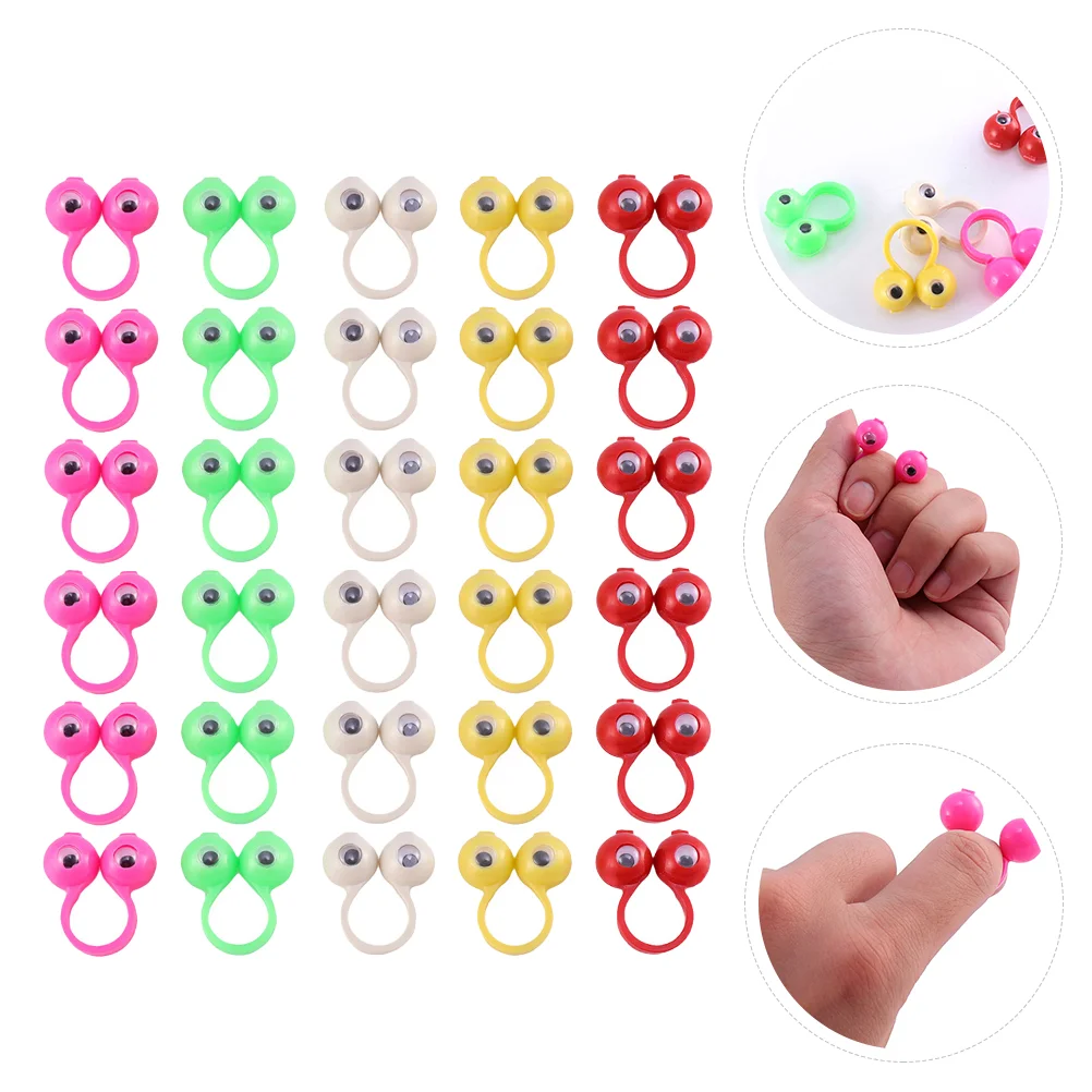 

50 Pcs Bulk Toys Eye Ring Puppets Eyes Finger Toy Finger Puppets Hand Puppet Eyeballs Novelty Eye Toy