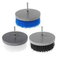 4 inch 100mm electric drill brush blackbluewhite plastic soft brush electric cleaner brush for carpet glass floor nylon brush