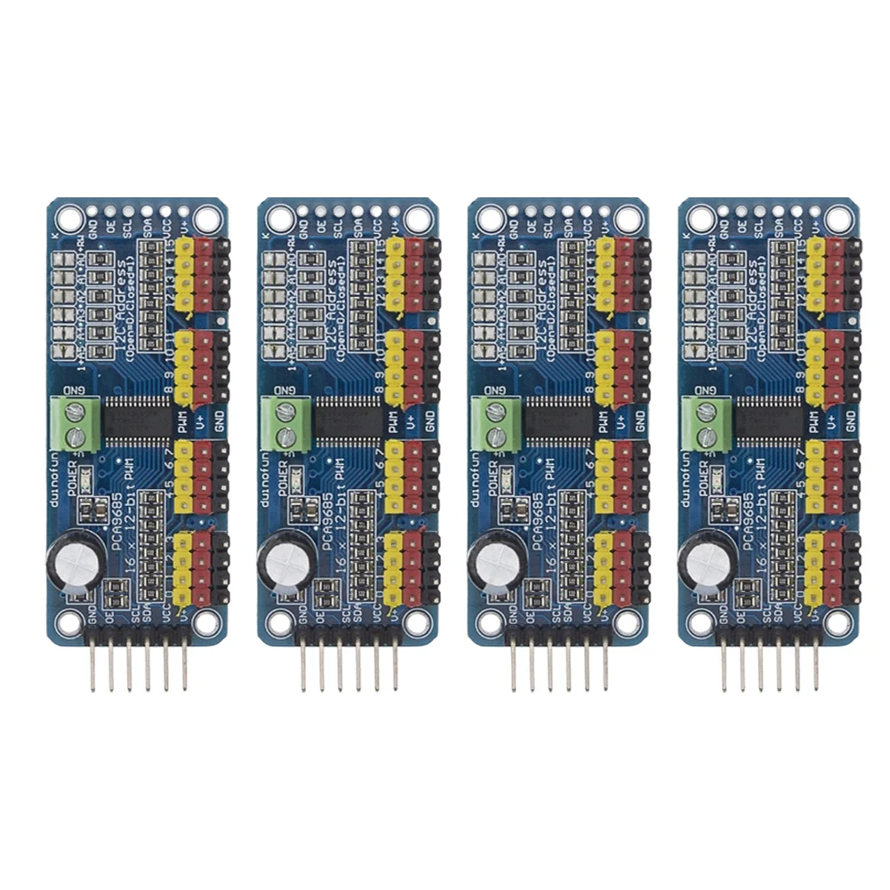 Плата управления робототехникой для проектов Arduino: 16-канальный многофункциональный драйвер двигателя, регулятор напряжения, контроллер I2C (art.: 3920d9dca449c) - 3920d9dca449c