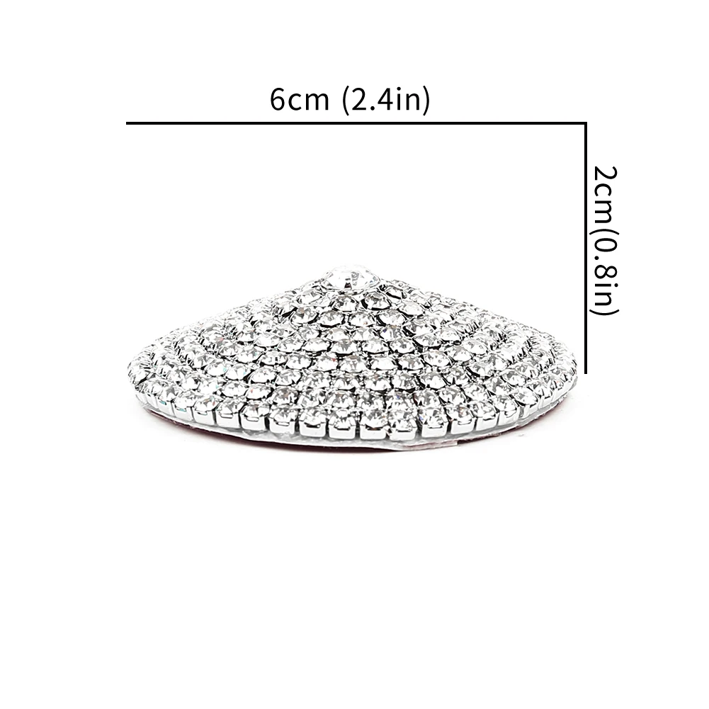Sexy 1Pair Rhinestone Decor Nipple Cover Women Fashion Bra Nipple Stickers Reusable Silicone Metal Nipple Pasties Chest Stickers