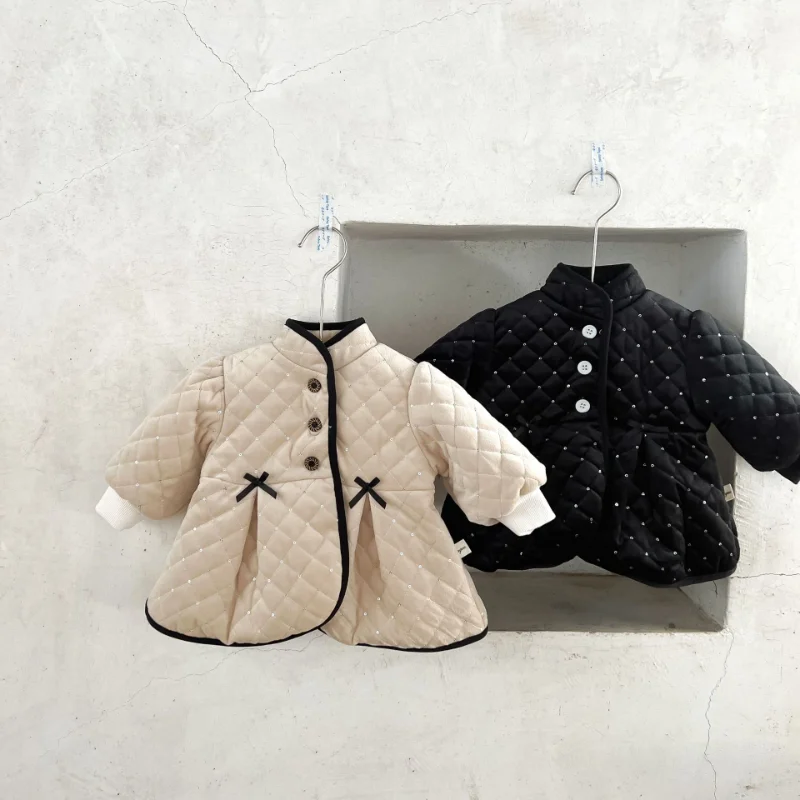 

Winter Baby Girl Padded Clothes Jacket Infant Thickened Warm Coat Top Toddler Outwear