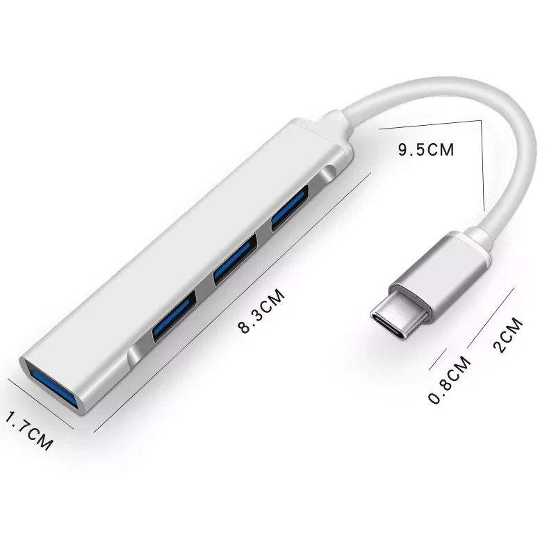 

HUB, Type C to Multiple USB Ports Adapter, for PC Computer Desktop Laptop Extend Mouse Keyboard U-Disk, Portable Accessories