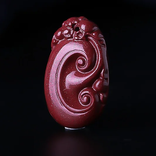 5A Natural Cinnabar Pixiu Pi Xiu Yao Necklace Pendant Zinnober Genuine Vermilion DIY Jewelry Material |