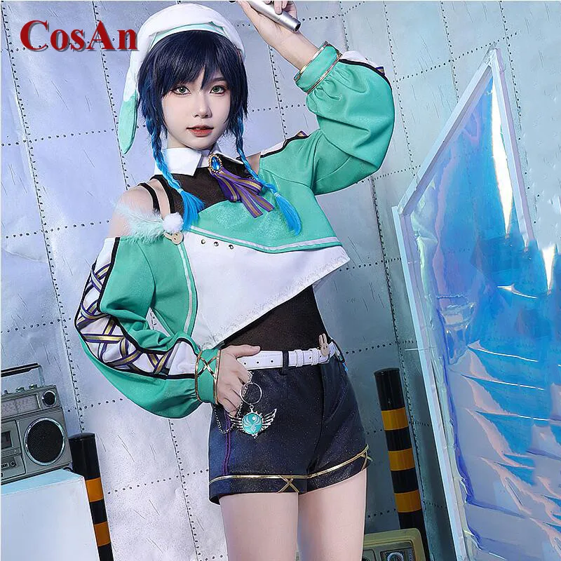 

CosAn Hot Game Genshin Impact Venti Cosplay Costume Birthday Party Band Performance Uniform Activity Party Role Play Clothing