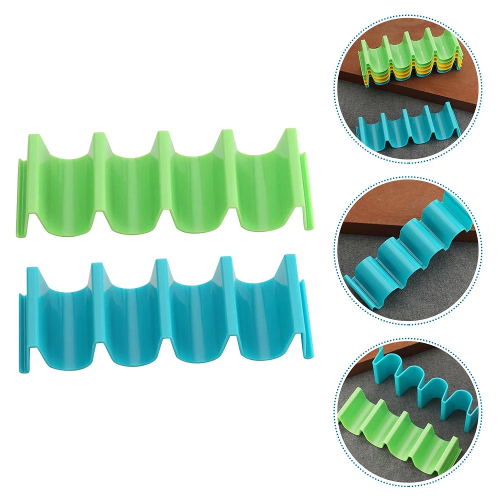

1 Set 2Pcs Plastic Tortilla Roll Racks Practical Taco Holders (Assorted Color)