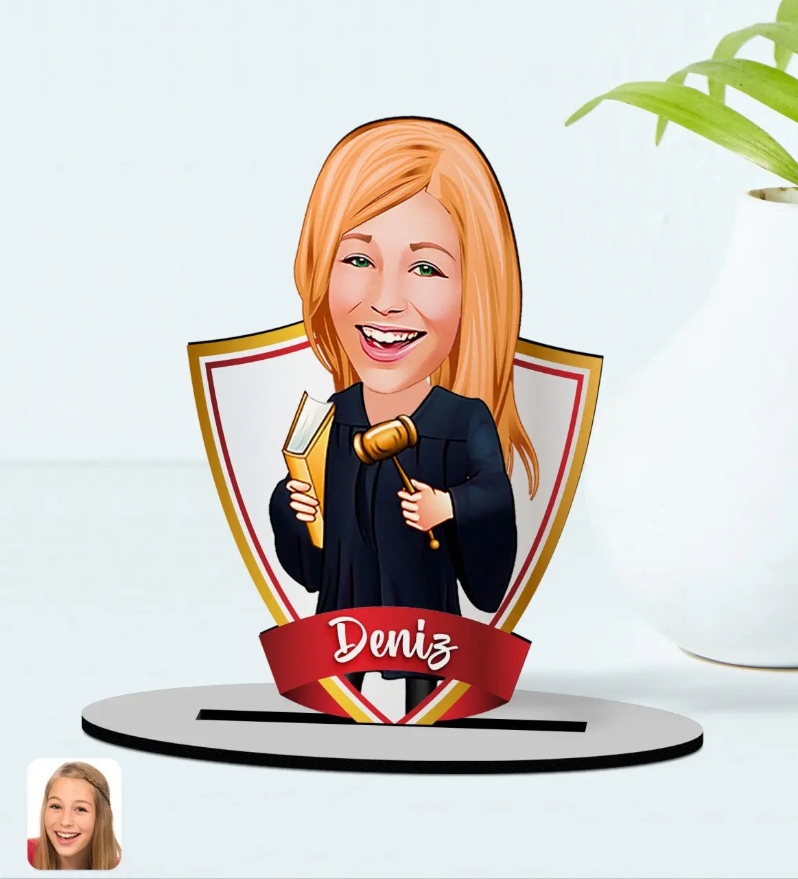 

Personalized Is Women Dominate Caricature Of Wooden Trinket Model-1