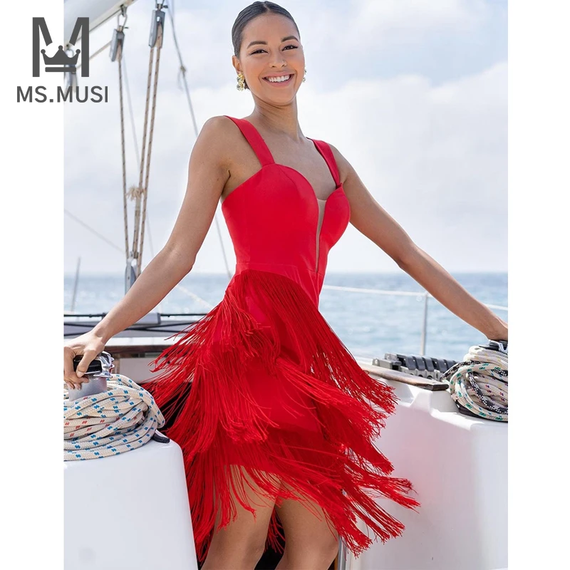 

Новинка 2023, модное женское сексуальное платье MSMUSI на бретелях, с V-образным вырезом, без рукавов, кружевное, Сетчатое, с открытой спиной, вечерние дажное, вечернее, Клубное, облегающее, для событий