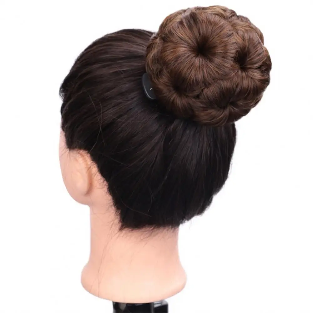 

Hair Donut Premium Nine-Flower Women Chignon Hair Bun Wrap High Temperature Fiber Hair Scrunchie
