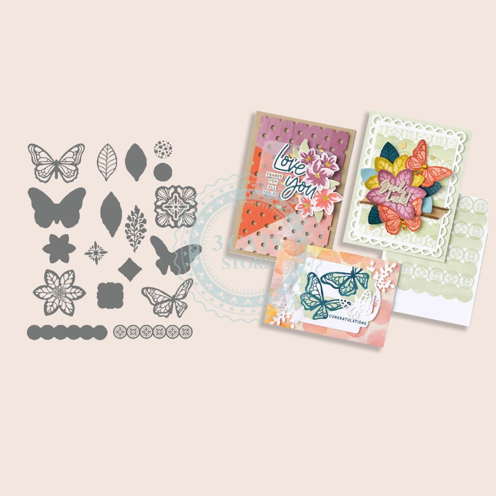 

MP769 Animal Butterfly Metal Cutting Dies And Clear Stamps For Diy Scrapbook Decoration Handmade Paper Card Ledger Craft Dies