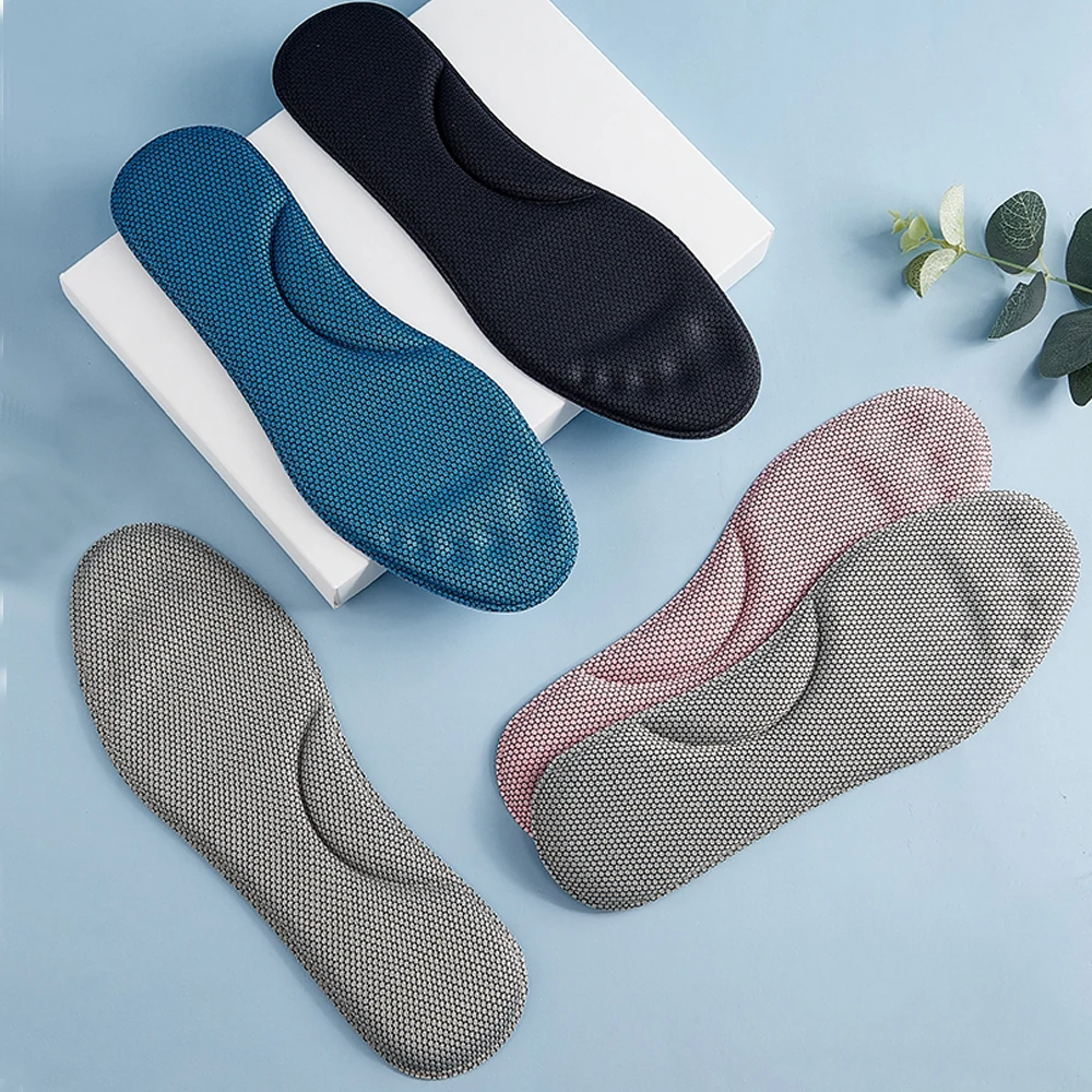 Memory Foam Sport Running Insoles for Women Feet Arch Support Orthopedic Insoles for Shoes Men Breathable Deodorant Shoe Pads