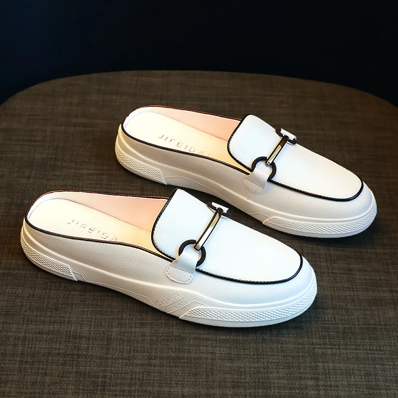

Summer Slippers Women Mules Solid Color Ladies Shoes Fashion Woman Slides Flat Slipper Casual Shoe Comfortable Shallow Pantuflas