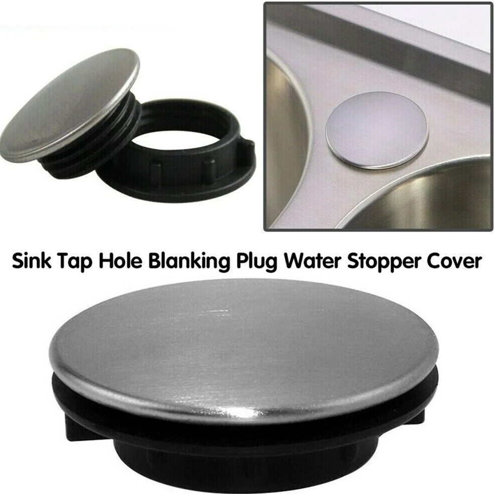 

2pcs Stainless Steel Sink Hole Cover Kitchen Sink Hole Faucet Accessories Bathtub Washbasin Decorative Sealing Cover Diam 45mm