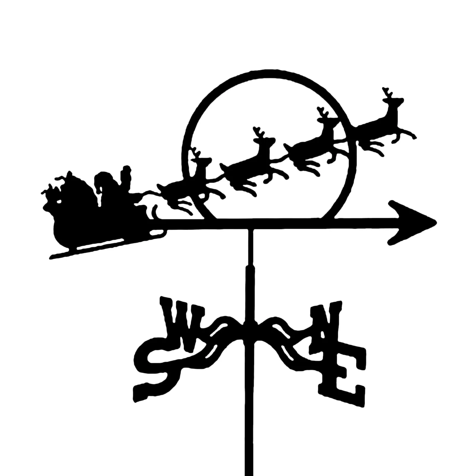 

Weathervane Roofs Retro Garden Stake Weather Vane Measuring Tools Reindeer Tree Outdoor Roof Decoration Architecture Decor Craft